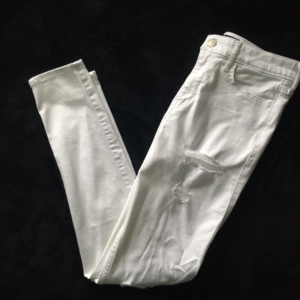 White Distressed Hollister Jeans